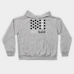 Dot bold white Kids Hoodie